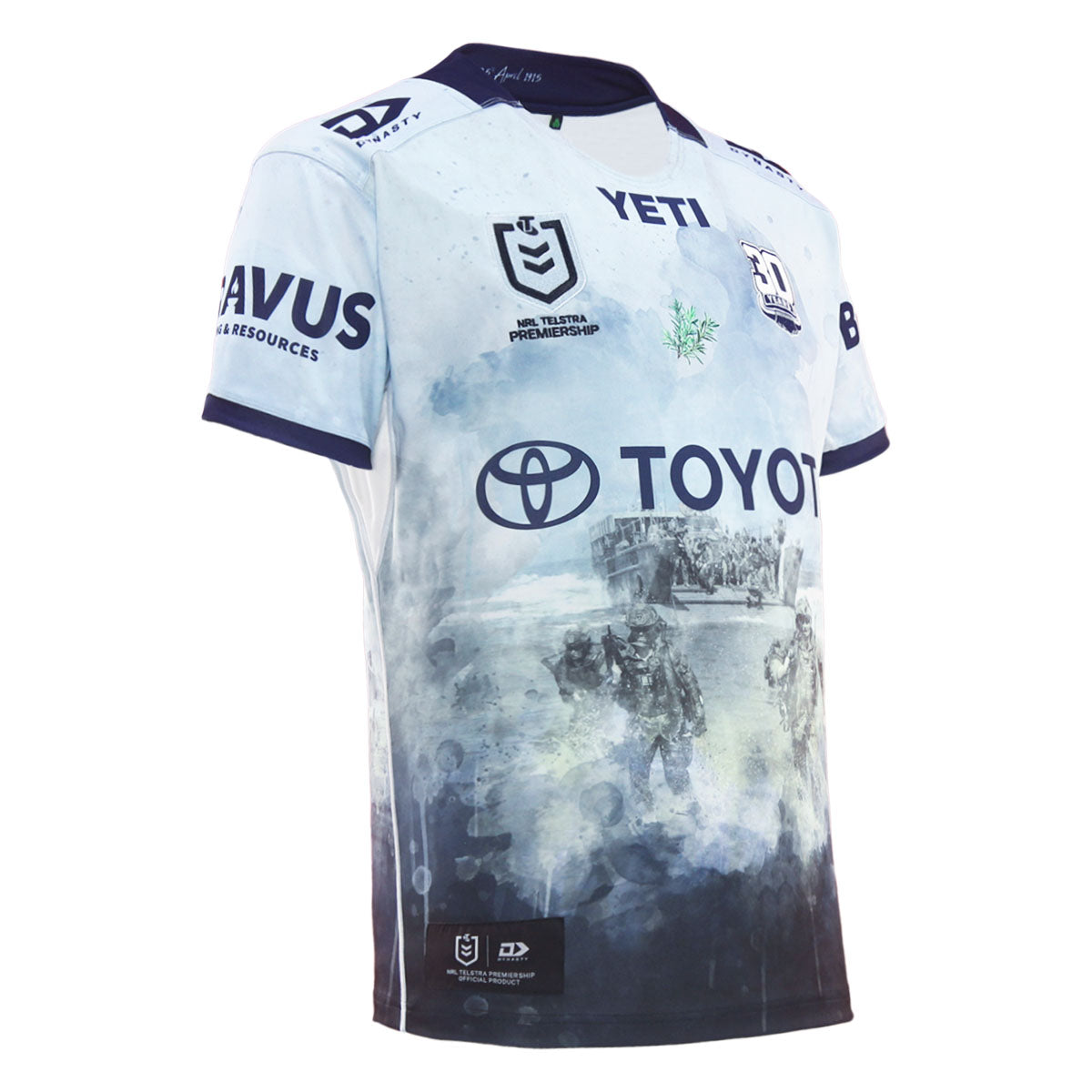 2025 North Queensland Cowboys Mens Replica Defence Jersey - Light Blue