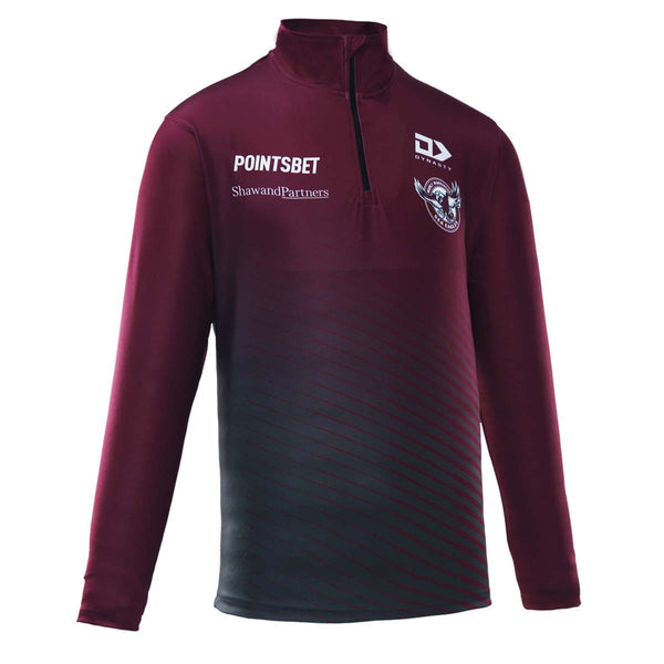 2023 Sea Eagles Mens 1/4 Zip Long Sleeve Training Tee-RIGHT