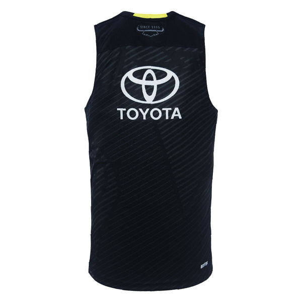 2024 North Queensland Cowboys Mens Black Training Singlet-BACK