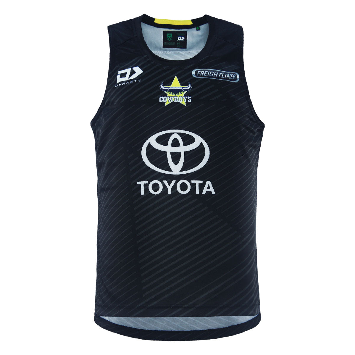 2024 North Queensland Cowboys Mens Black Training Singlet-FRONT