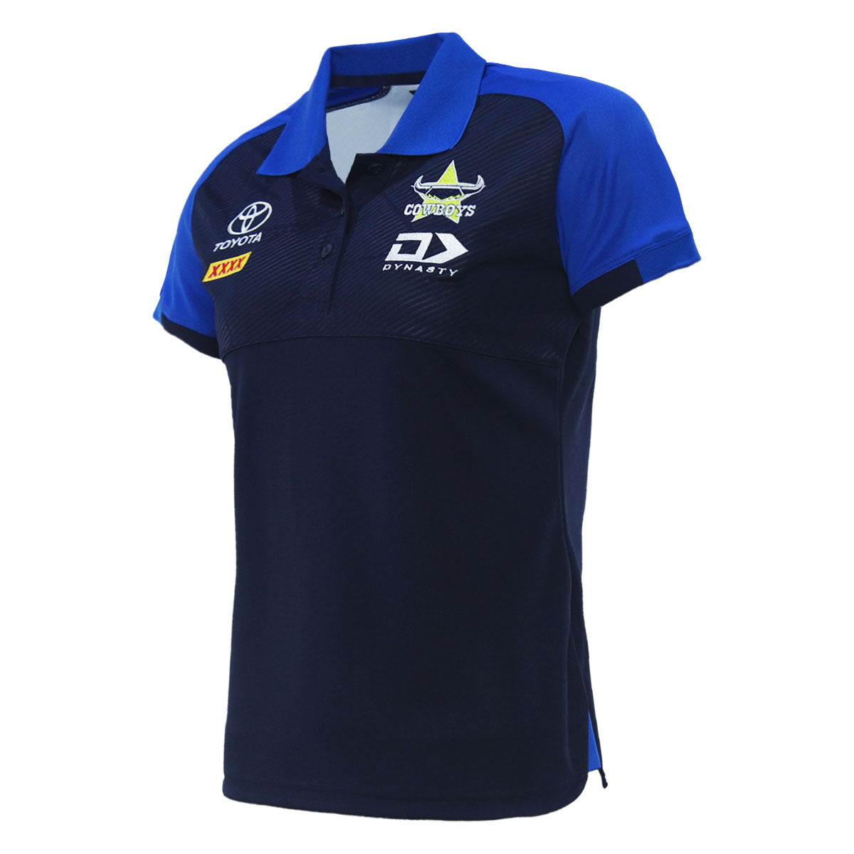2024 North Queensland Cowboys Ladies Royal Blue Media Polo-LEFT