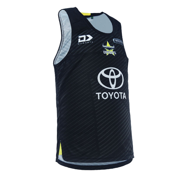 2024 North Queensland Cowboys Mens Black Training Singlet-RIGHT