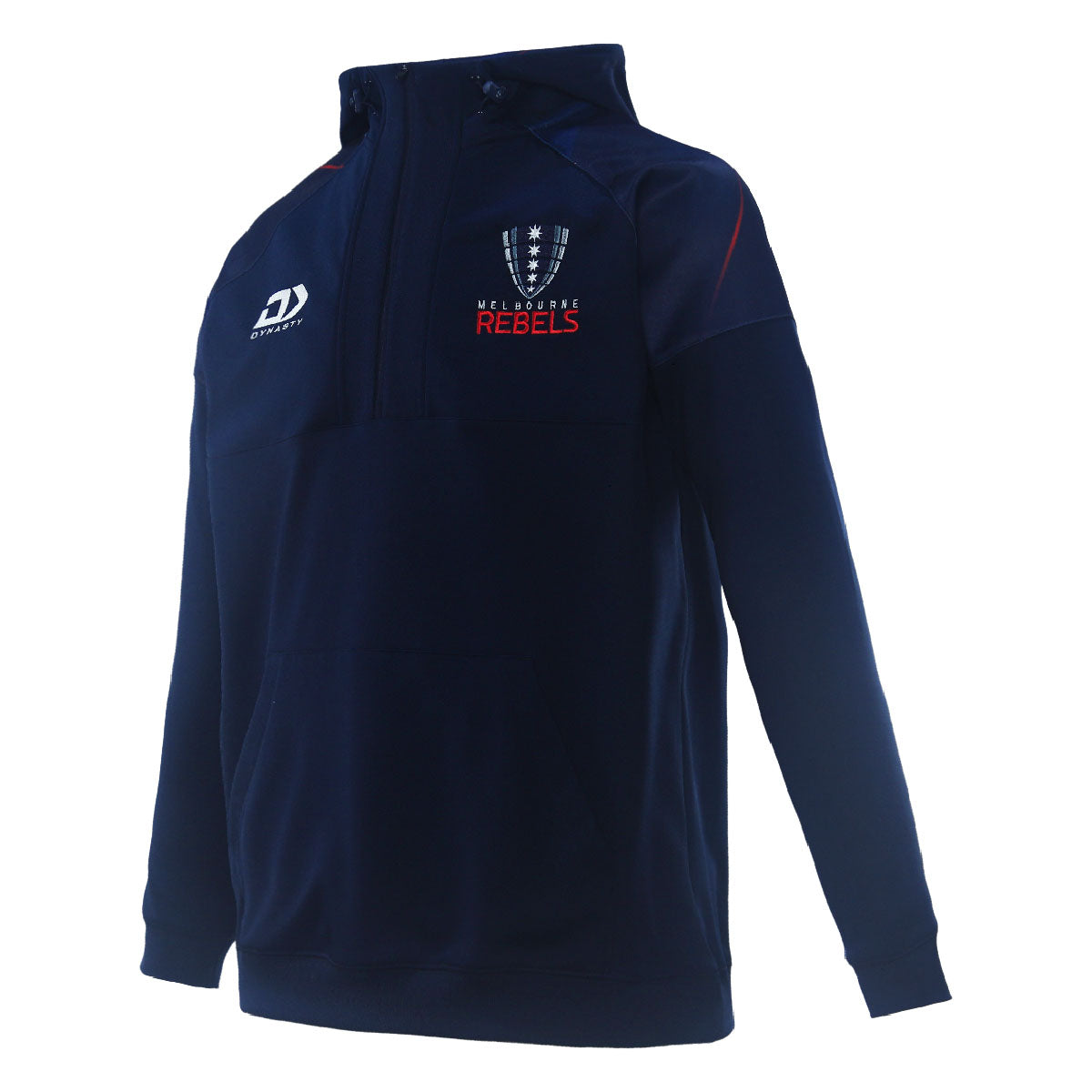 2024 Melbourne Rebels Mens Quarter Zip Hoodie-LEFT