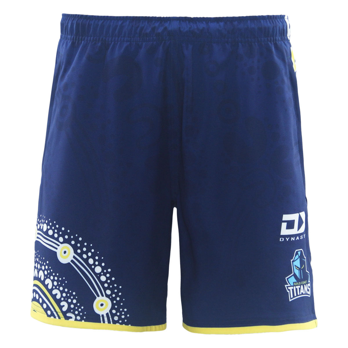2025 Gold Coast Titans Mens Indigenous Gym Short - Navy