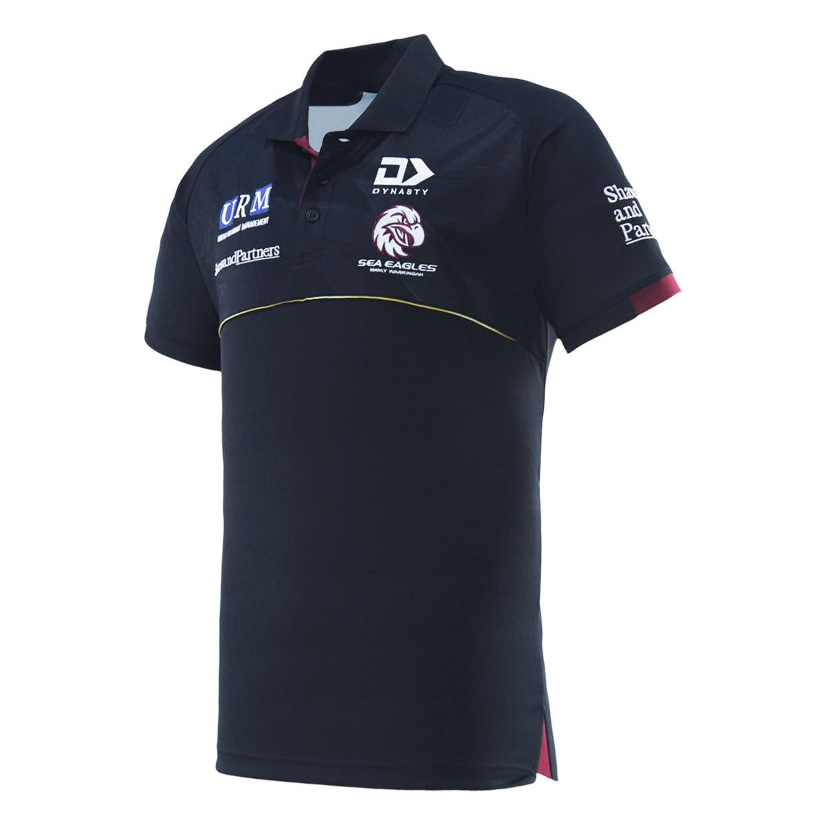 2025 Sea Eagles Mens Black Media Polo