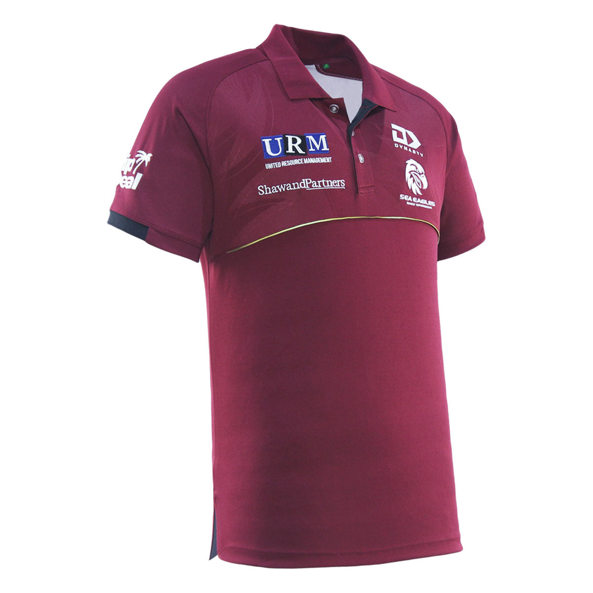 2025 Sea Eagles Mens Maroon Media Polo