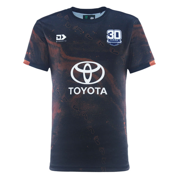 2025 North Queensland Cowboys Mens Indigenous Training Tee - Black