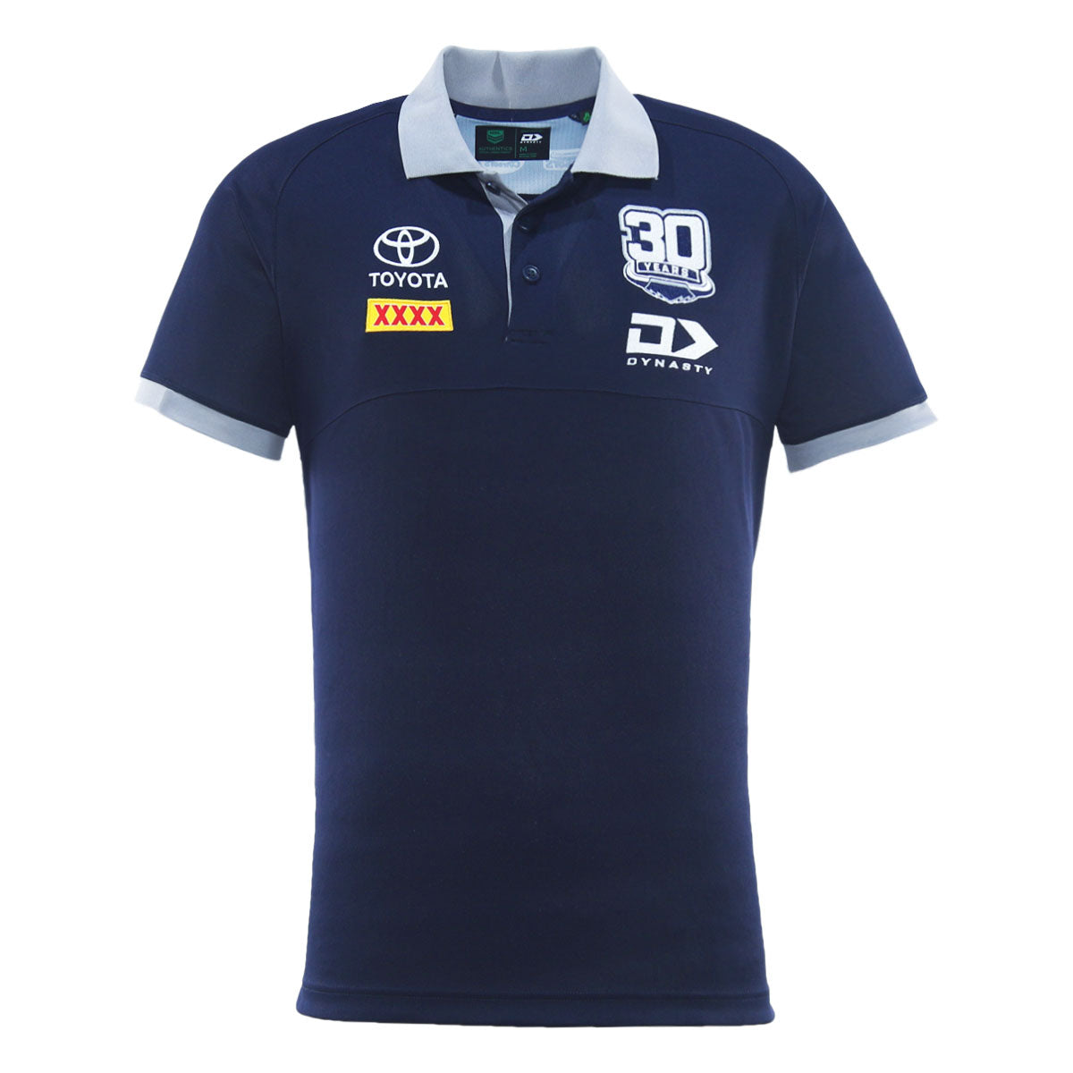 2025 North Queensland Cowboys Mens Navy Media Polo