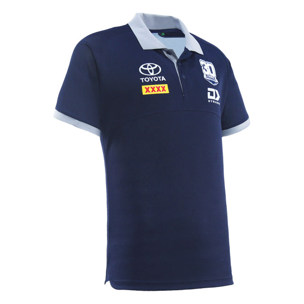 2025 North Queensland Cowboys Mens Navy Media Polo