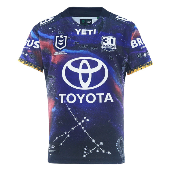 2025 North Queensland Cowboys Mens Replica Indigenous Jersey - Black