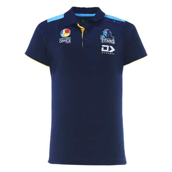 2026 Gold Coast Titans Adults Media Polo - Navy