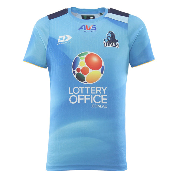 2026 Gold Coast Titans Adults Training Tee - Cyan