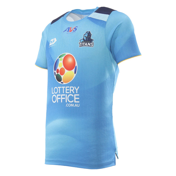 2026 Gold Coast Titans Adults Training Tee - Cyan