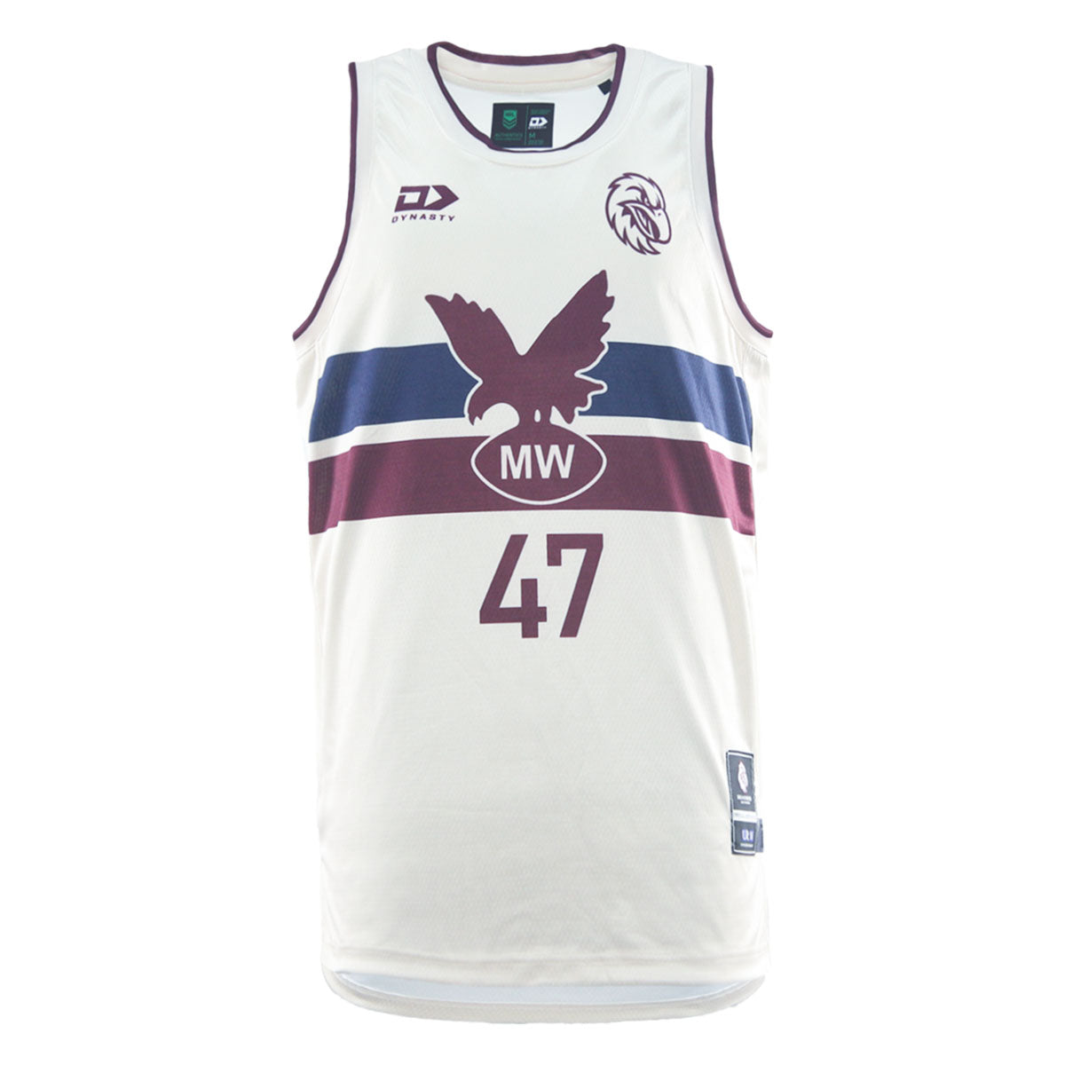 2026 Sea Eagles Adults Basketball Singlet - Cream