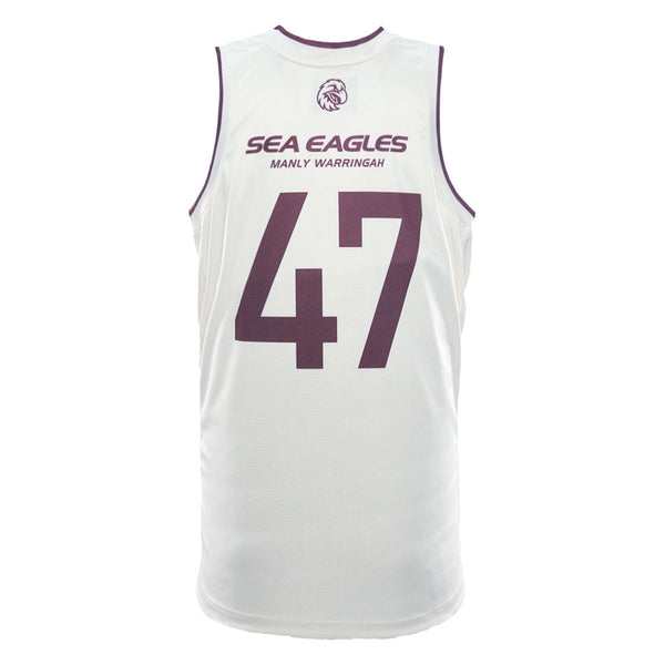 2026 Sea Eagles Adults Basketball Singlet - Cream