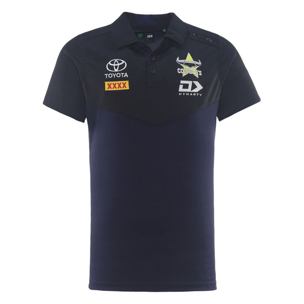 2026 North Queensland Cowboys Adults Media Polo - Black