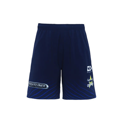 2024 North Queensland Cowboys Mens Navy Gym Short-FRONT