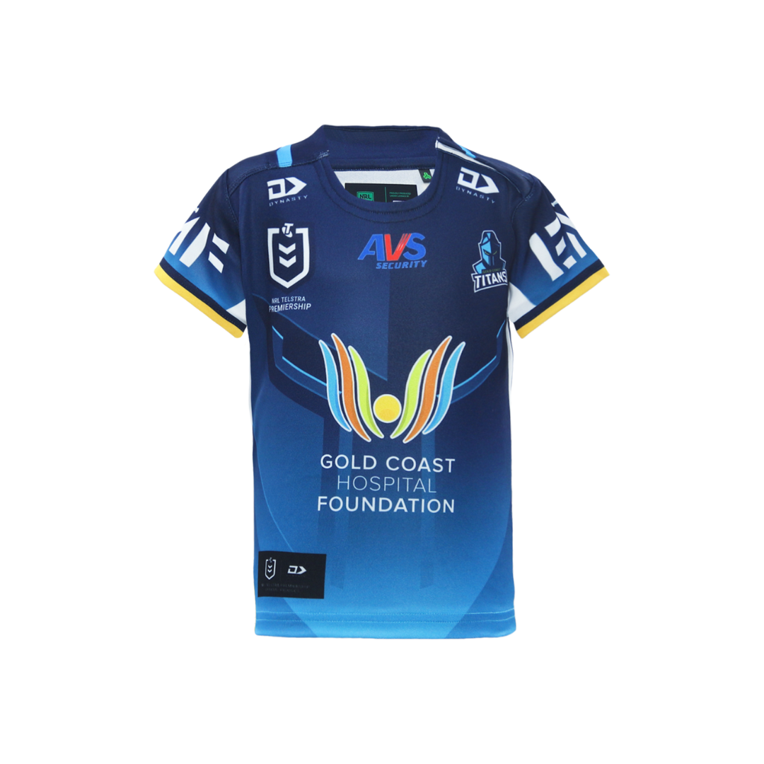 2026 Gold Coast Titans Junior Replica Home Jersey - Fade