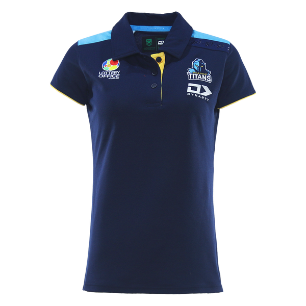 2026 Gold Coast Titans Womens Media Polo - Navy