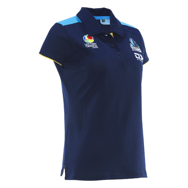 2026 Gold Coast Titans Womens Media Polo - Navy