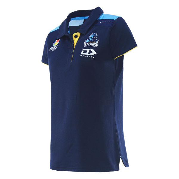 2026 Gold Coast Titans Womens Media Polo - Navy