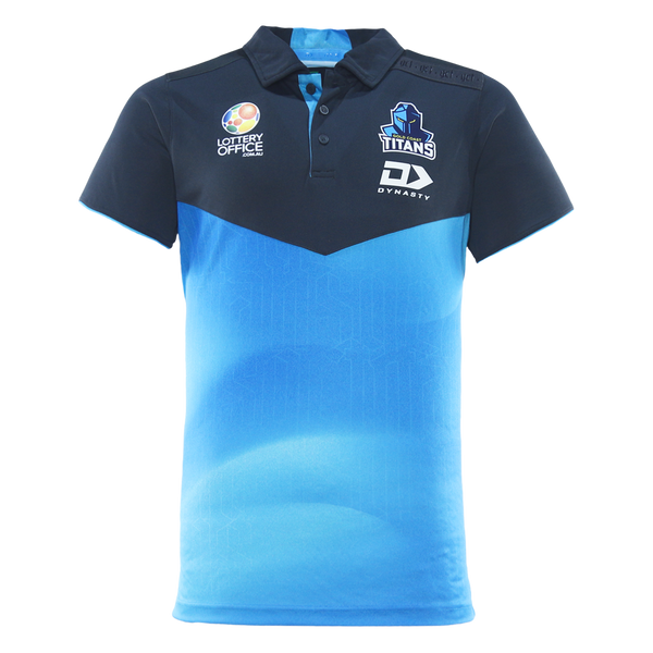 2026 Gold Coast Titans Adults Alternate Media Polo - Cyan