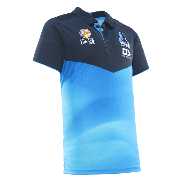 2026 Gold Coast Titans Adults Alternate Media Polo - Cyan