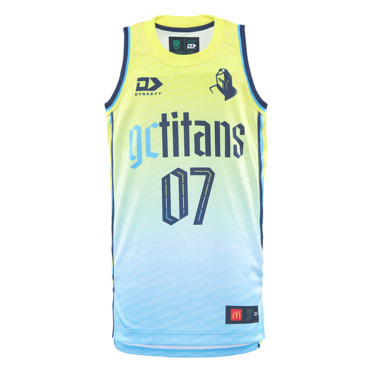 2026 Gold Coast Titans Junior Basketball Singlet - Fade