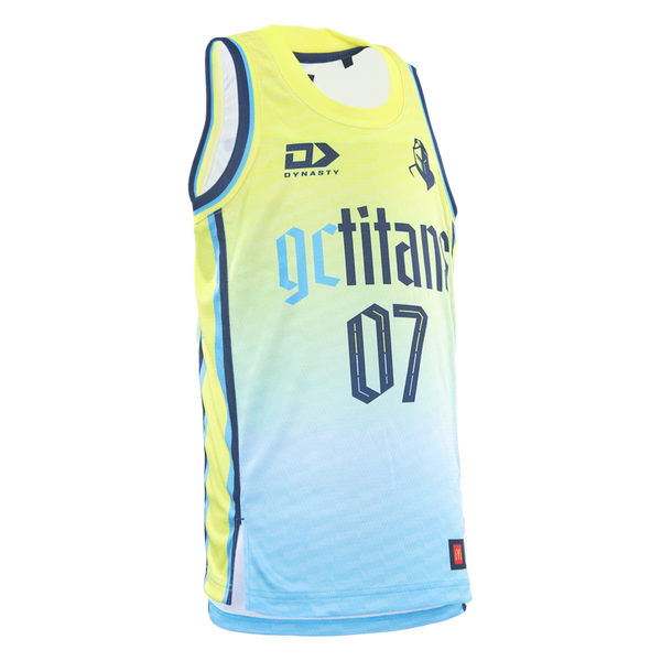 2026 Gold Coast Titans Junior Basketball Singlet - Fade