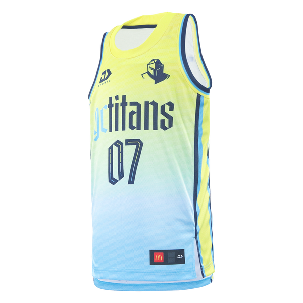 2026 Gold Coast Titans Junior Basketball Singlet - Fade