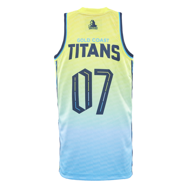 2026 Gold Coast Titans Junior Basketball Singlet - Fade