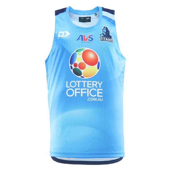 2026 Gold Coast Titans Adults Training Singlet - Cyan