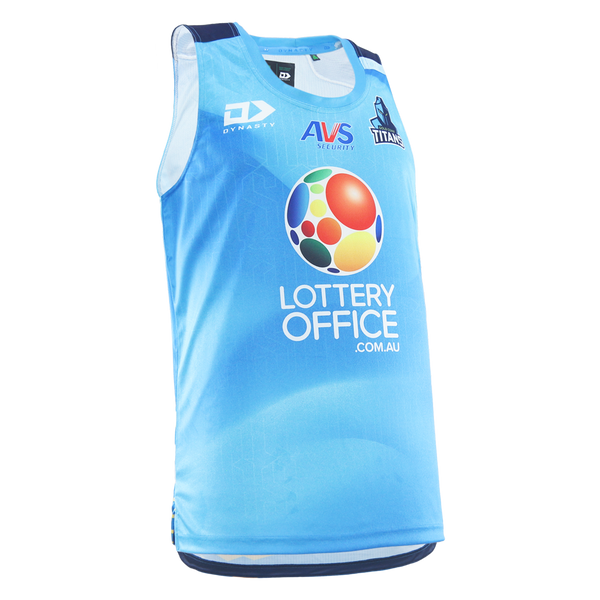 2026 Gold Coast Titans Adults Training Singlet - Cyan
