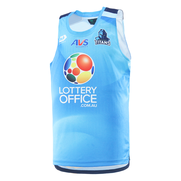 2026 Gold Coast Titans Adults Training Singlet - Cyan