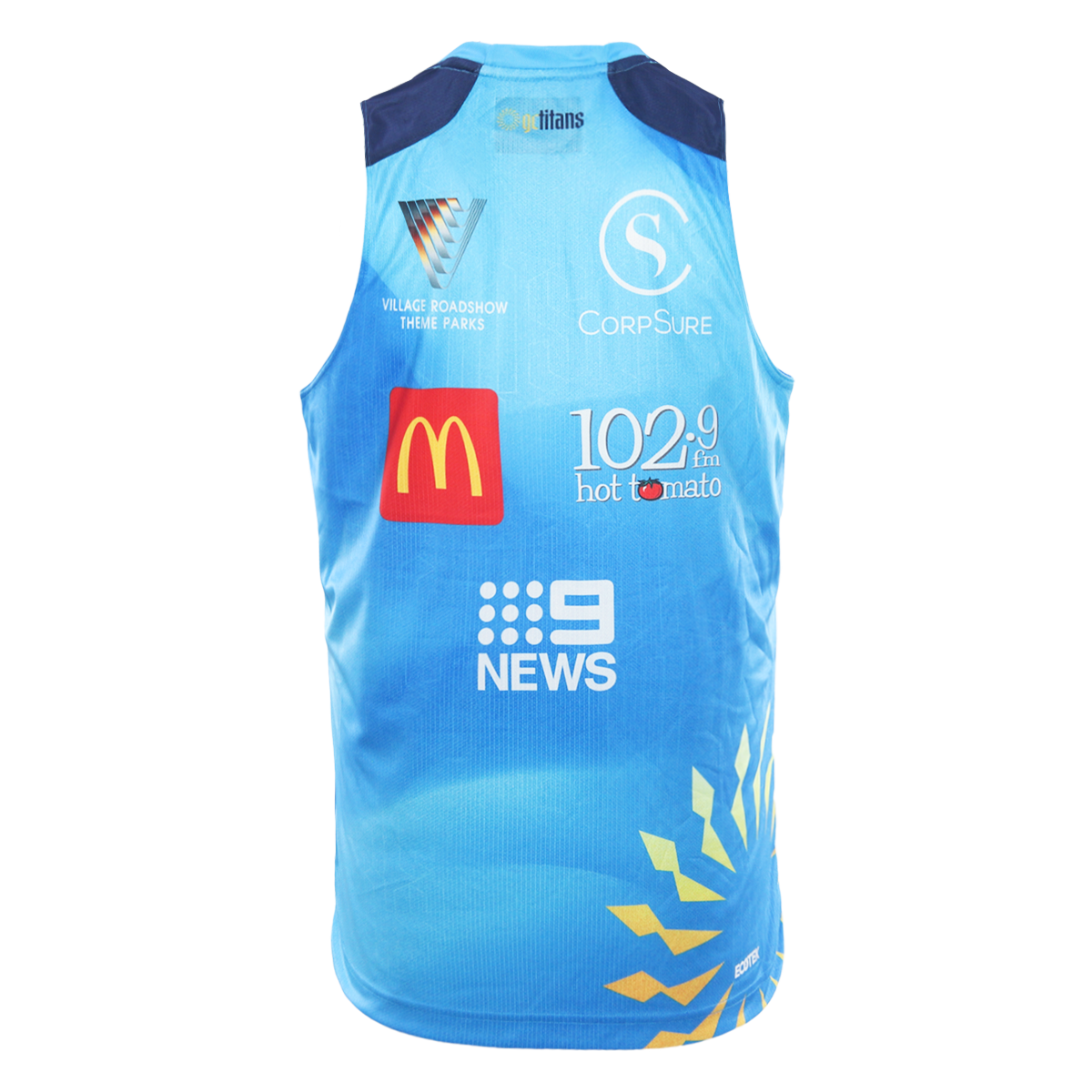 2026 Gold Coast Titans Adults Training Singlet - Cyan