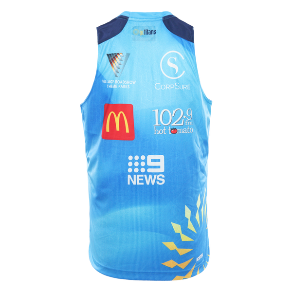 2026 Gold Coast Titans Adults Training Singlet - Cyan