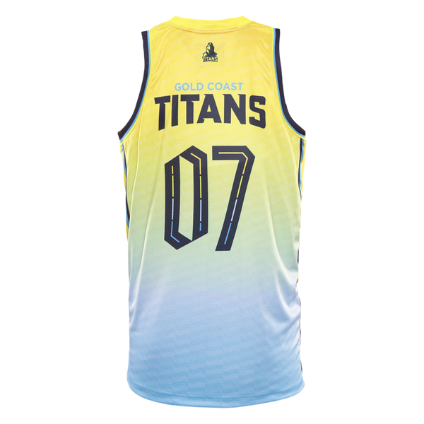 2026 Gold Coast Titans Adults Basketball Singlet - Fade