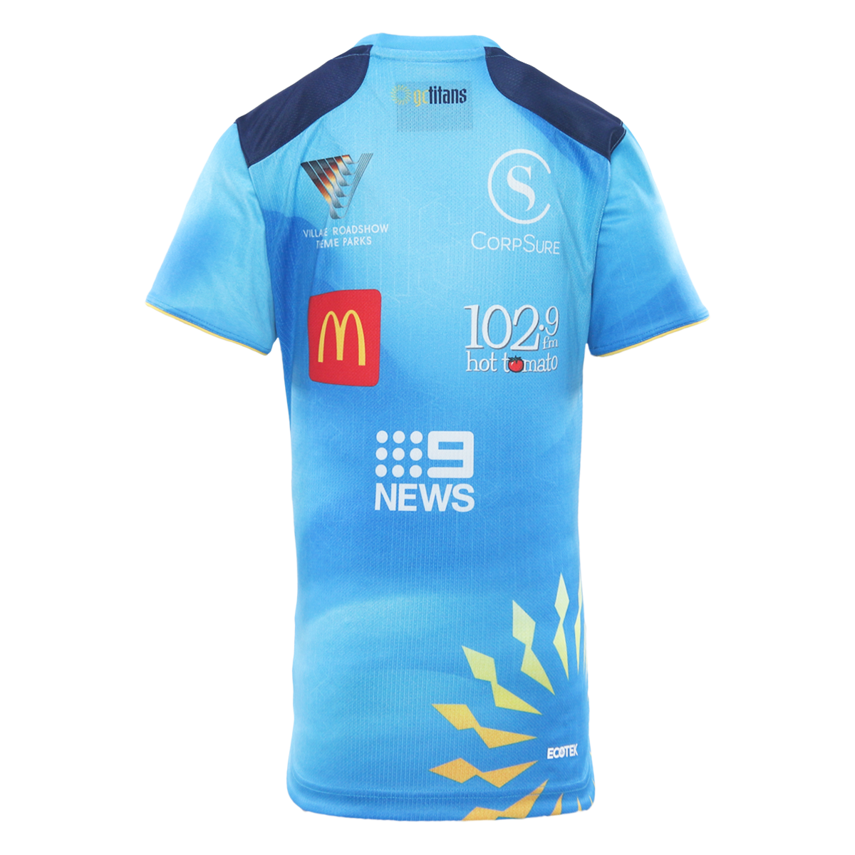 2026 Gold Coast Titans Junior Training Tee - Cyan