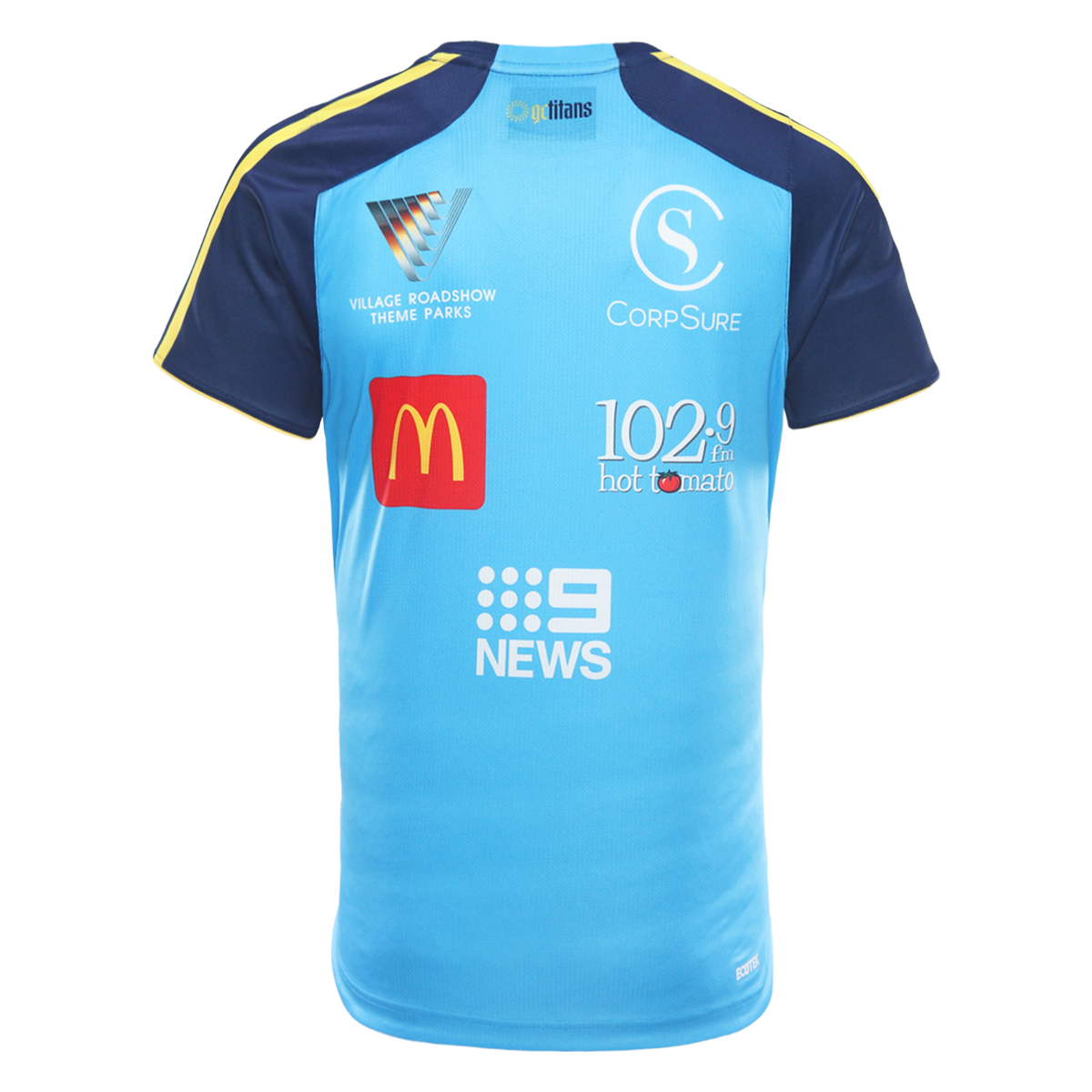 2026 Gold Coast Titans Adults Coaches Tee - Cyan