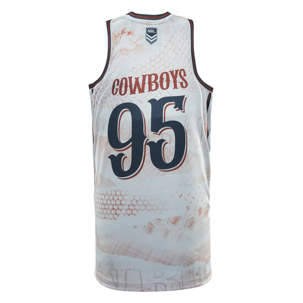 2026 North Queensland Cowboys Adults Basketball Singlet - Sand