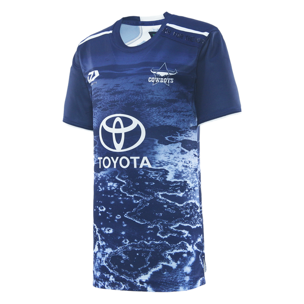 2026 North Queensland Cowboys Junior Warm-Up Tee - Navy