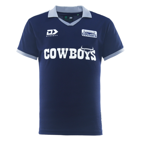 2026 North Queensland Cowboys Adults Retro Football Tee - Navy