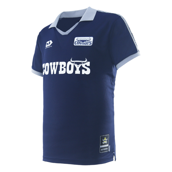 2026 North Queensland Cowboys Adults Retro Football Tee - Navy