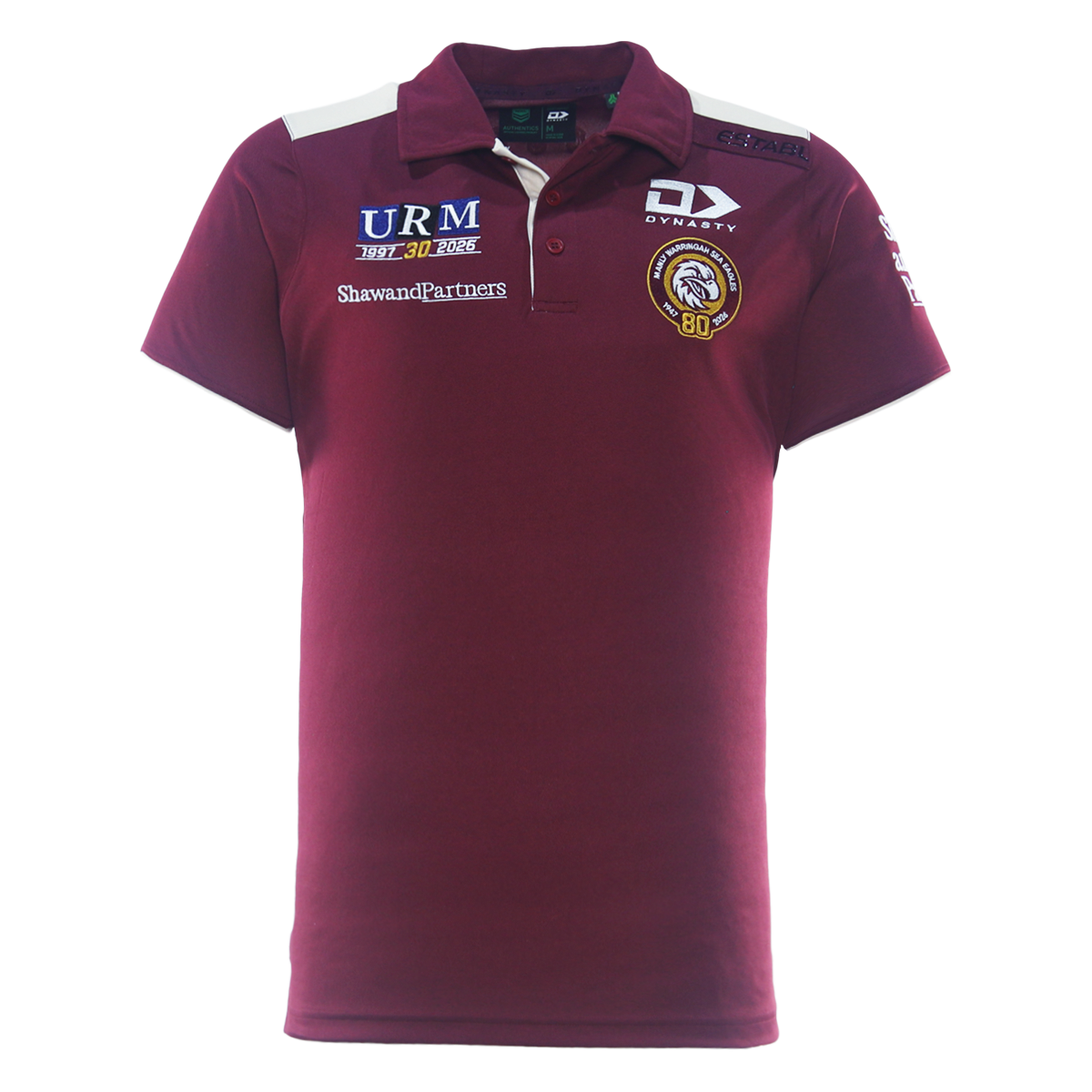 2026 MW Sea Eagles Mens Media Polo - Maroon