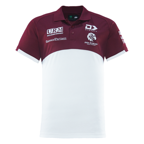 2026 MW Sea Eagles Mens Cotton Polo - White