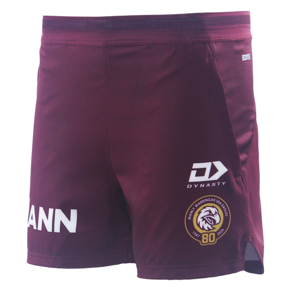 2026 MW Sea Eagles Junior Gym Short - Maroon