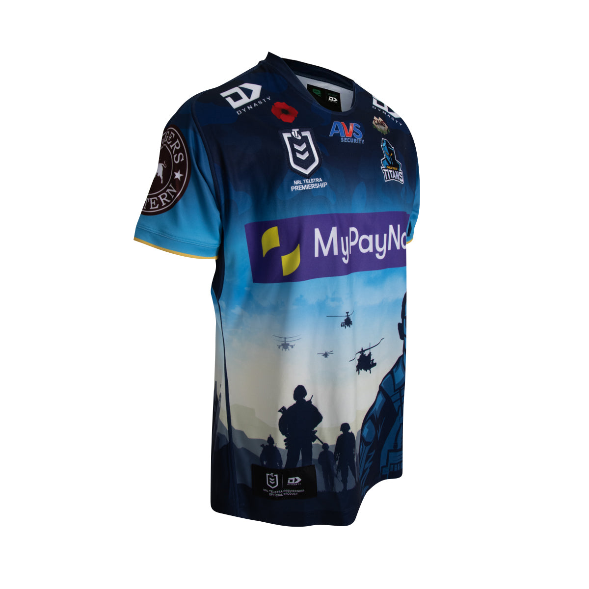 2023 Gold Coast Titans Mens Replica Anzac Jersey-RIGHT
